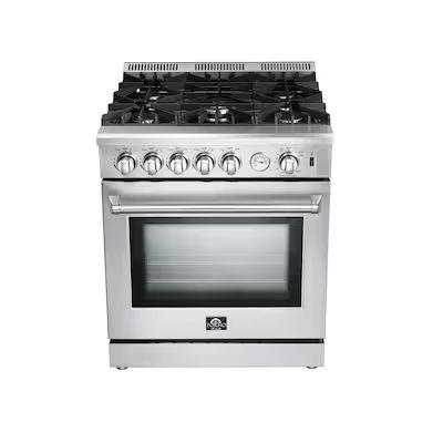 FORNO Lseo 30-in 5 Burners 4.23-cu ft Convection Oven Freestanding Gas Range (Stainless Steel) Lo... | Lowe's