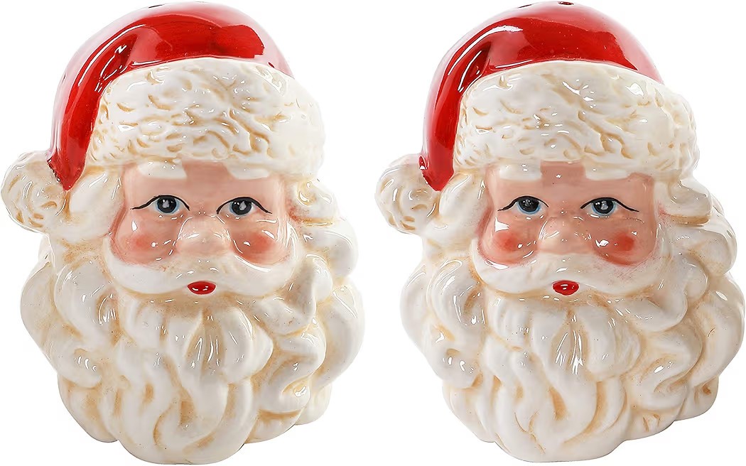 The Bridge Collection Classic Santa Salt & Pepper Shakers - Christmas Salt and Pepper Shaker Set ... | Amazon (US)