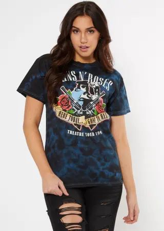 Blue Tie Dye Guns N Roses Graphic Tee | rue21
