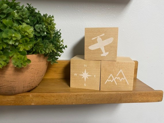 baby boy nursery , baby shelf decor mountains baby shower decoration airplane,... | Etsy (US)