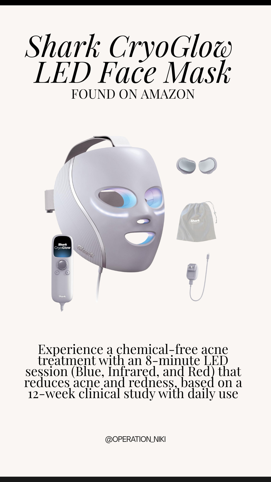 This LED face mask makes at-home skincare feel next-level — targeting breakouts, calming redness, and boosting your natural radiance with just a few minutes of daily light therapy. Your future skin will thank you. 💗 

Follow for more @OPERATION_NIKI on IG, TikTok, & Facebook 💛 

#amazonfinds #skincaretools #LEDmask #beautygadgets #selfcareglow #skincareroutine #aestheticfinds #operationniki #LTKselfcare 

 #LTKFindsUnder100 #LTKBeauty
