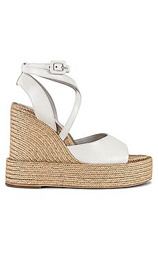 Paloma Barcelo Olu Wedged Sandal in Napa White from Revolve.com | Revolve Clothing (Global)