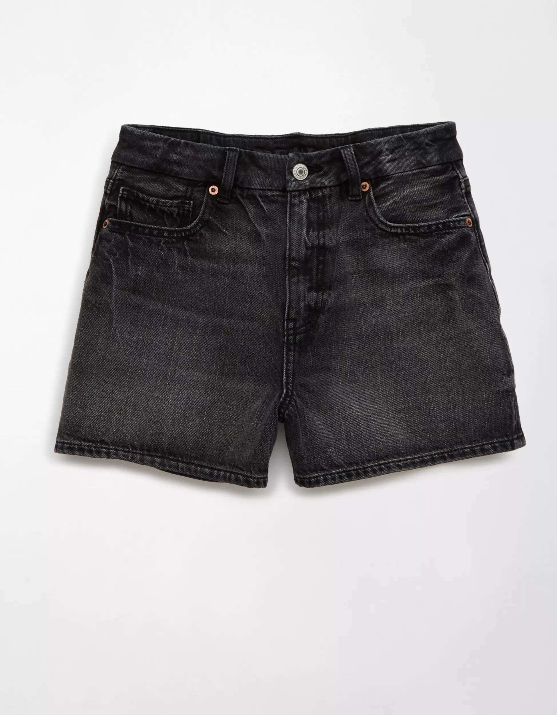 AE Strigid Curvy Denim Mom Short | American Eagle Outfitters (US & CA)