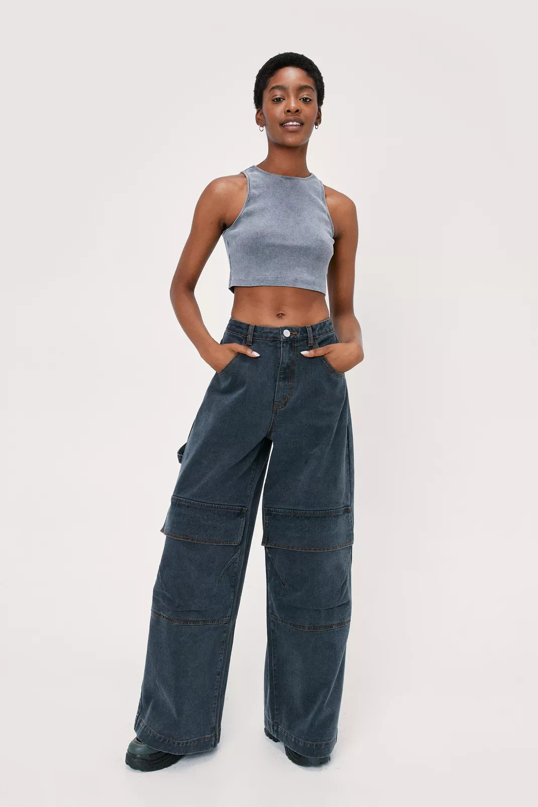 Pocket Detail Super Wide Leg Jeans | Nasty Gal UK (+IE)