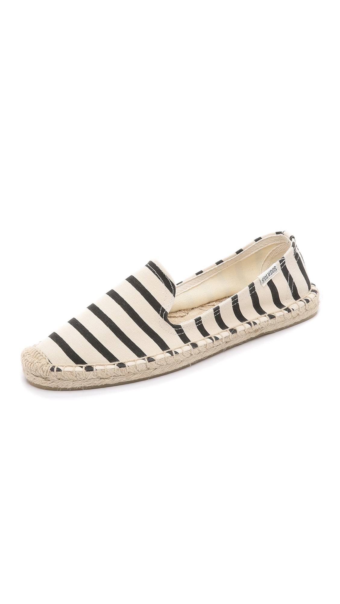 Soludos Striped Smoking Slipper Espadrilles - Natural/Black | Shopbop