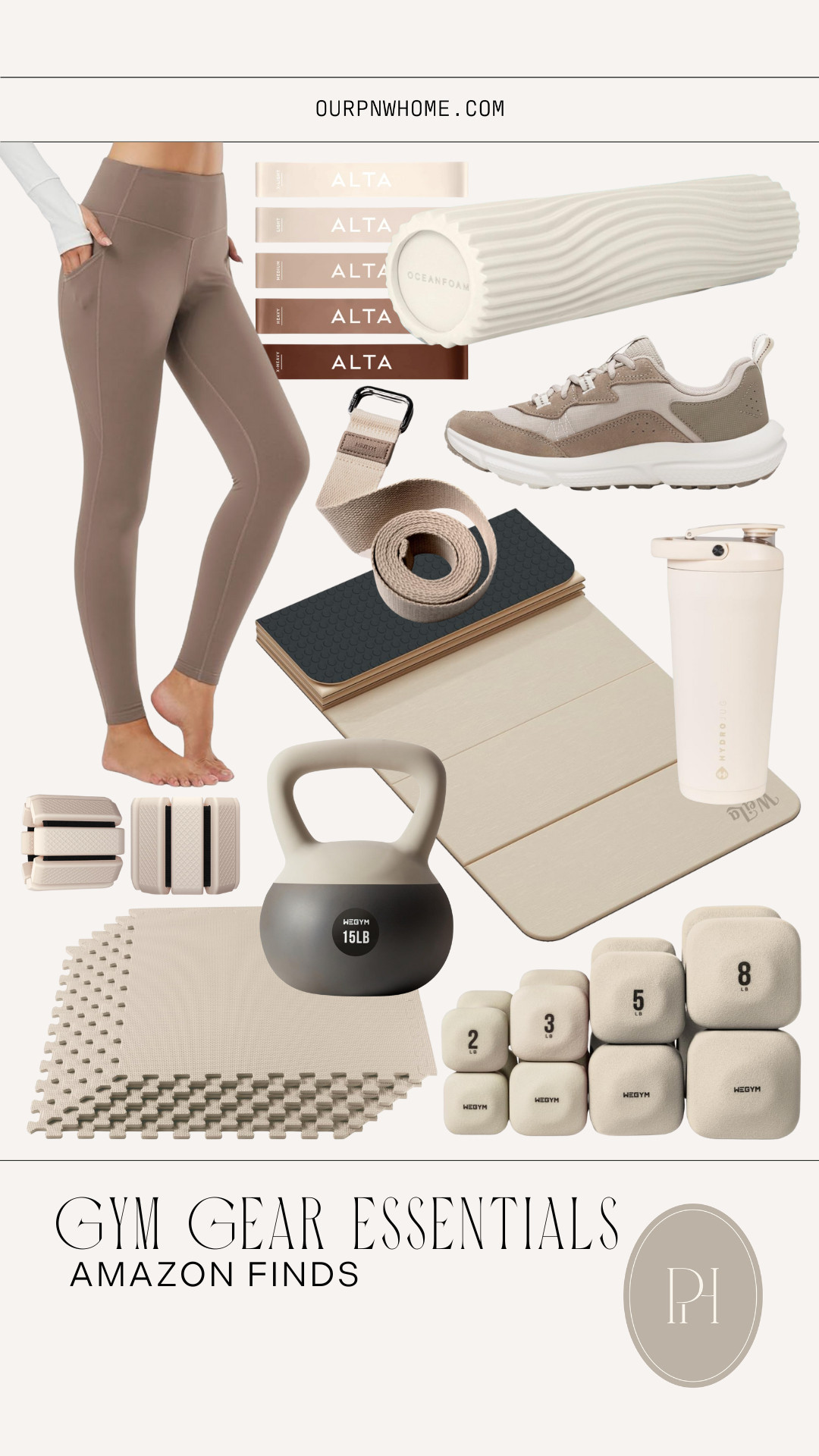Gym gear essentials from Amazon!

neutral leggings, tan leggings, yoga leggings, gym leggings, sneakers, tennis shoes, trainers, foam roller, wights set, padded flooring, gym flooring, gym strap, yoga strap, ankle weights, arm bands, shaker bottle, kettle bell, workout gear, yoga mat, exercise mat, exercise bands, loop bands, gym essentials, fitness gear, fitness goals, New Year's resolutions 

 #LTKgrwm #LTKfitnessgoals #LTKselfcare