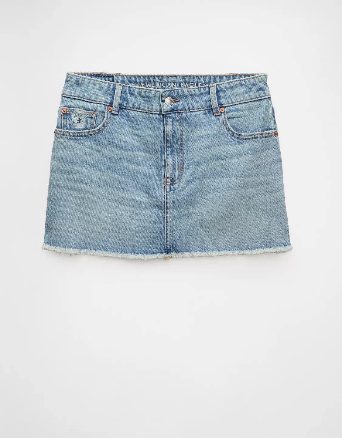 AE Stretch Perfect Denim Mini Skirt | American Eagle Outfitters (US & CA)