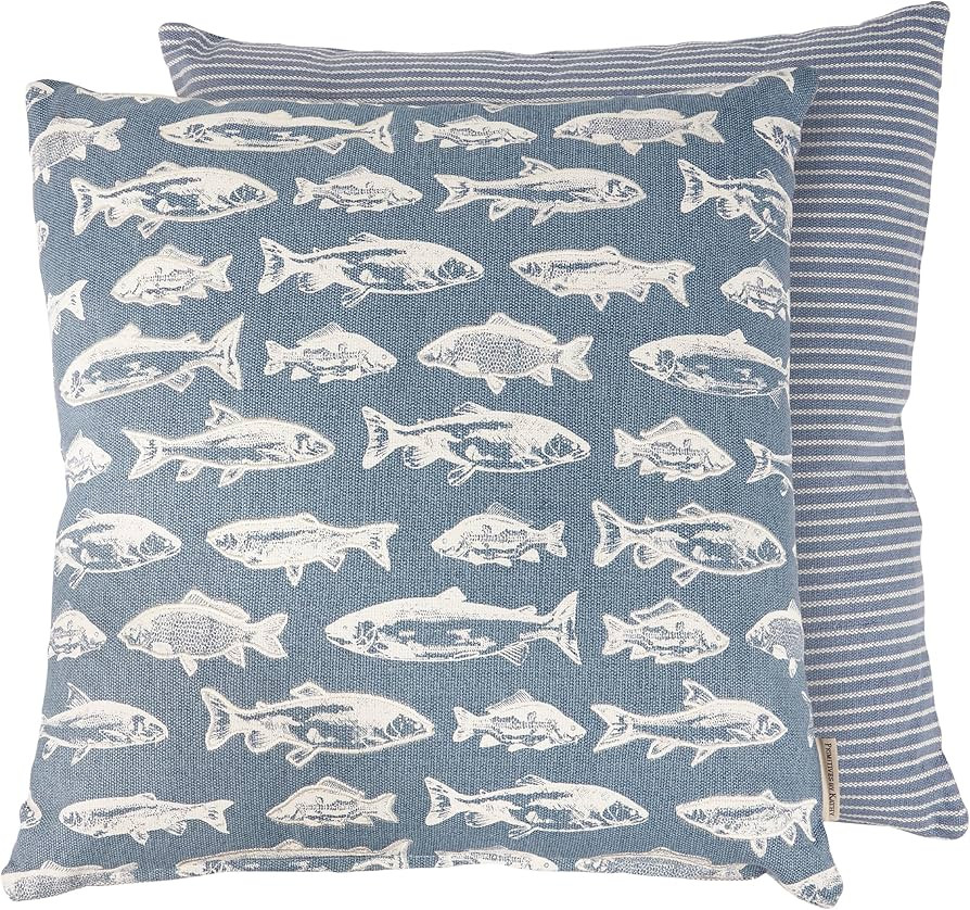 Primitives by Kathy School of Fish Pillow with Decorative Cover, 20" x 20" | Amazon (US)