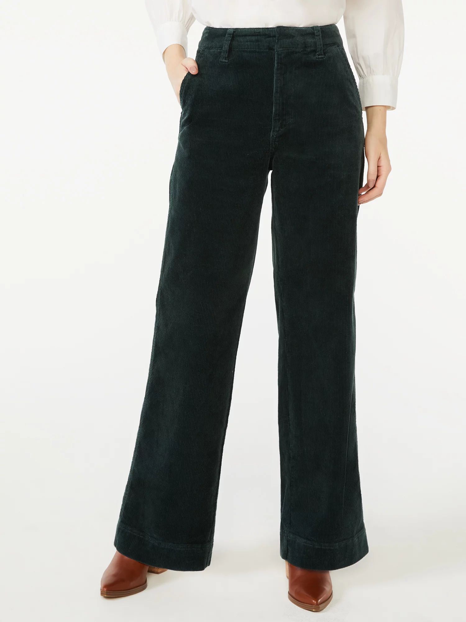 Free Assembly Women's Utility Wide Straight Pants - Walmart.com | Walmart (US)