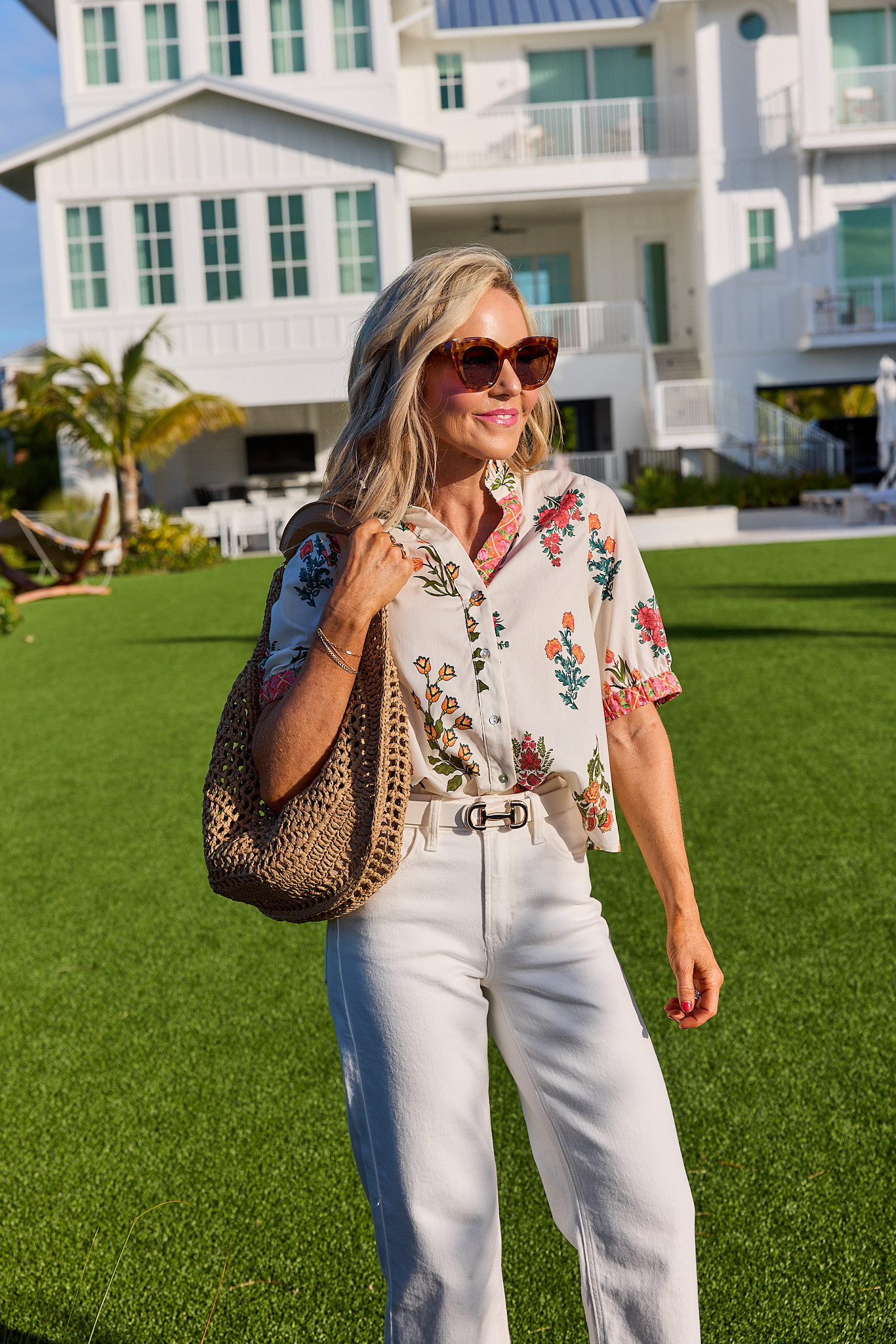 a little coastal chic moment with Avara ☀️ this floral button up paired with crisp white denim feels so fresh and elevated—perfect for summer days out 💗 use code NATASHA15 for 15% off 🫶

#LTKootd #LTKSeasonal