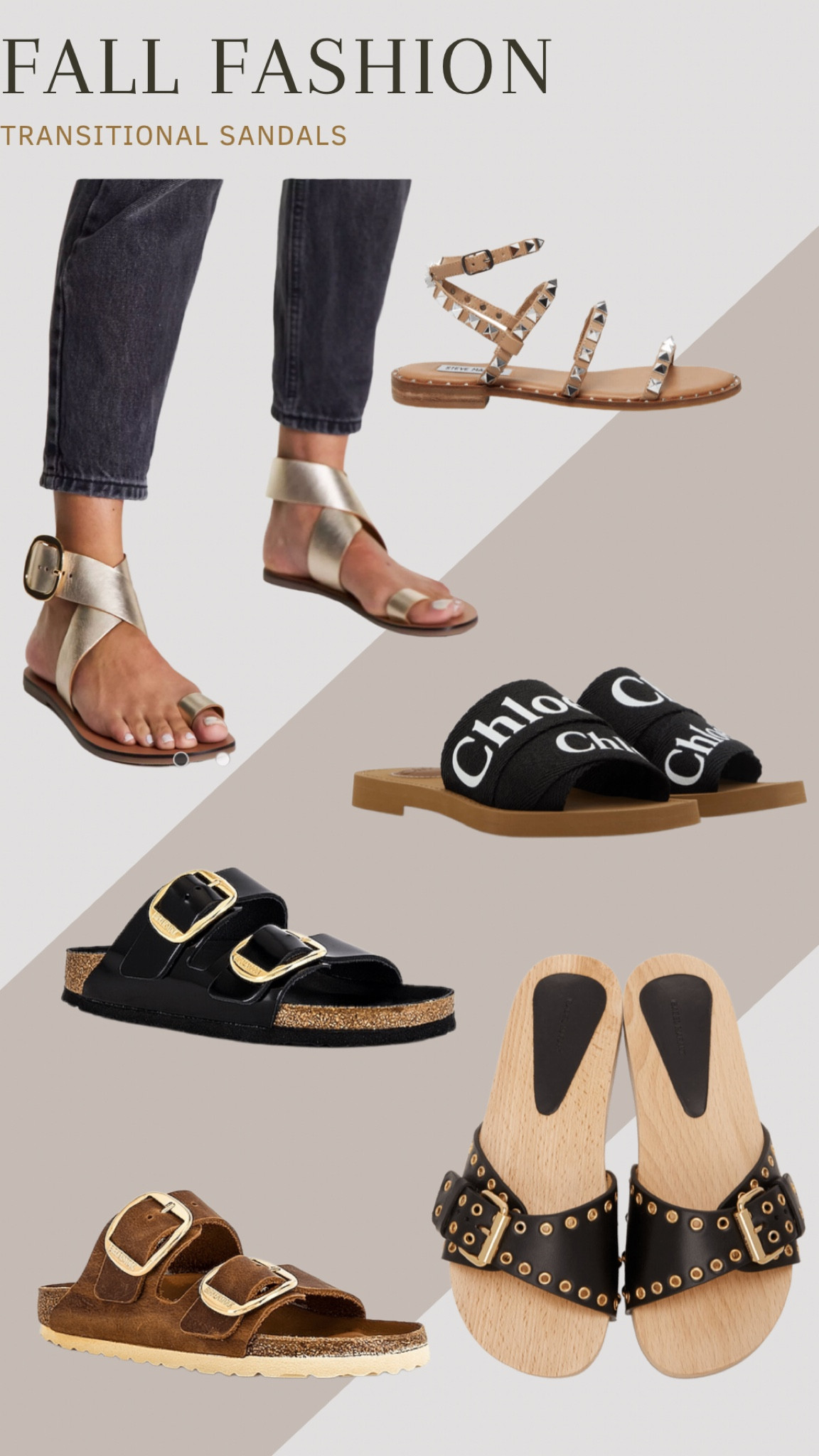 Sandals to transition into fall. 

#LTKunder50 #LTKshoecrush #LTKSeasonal