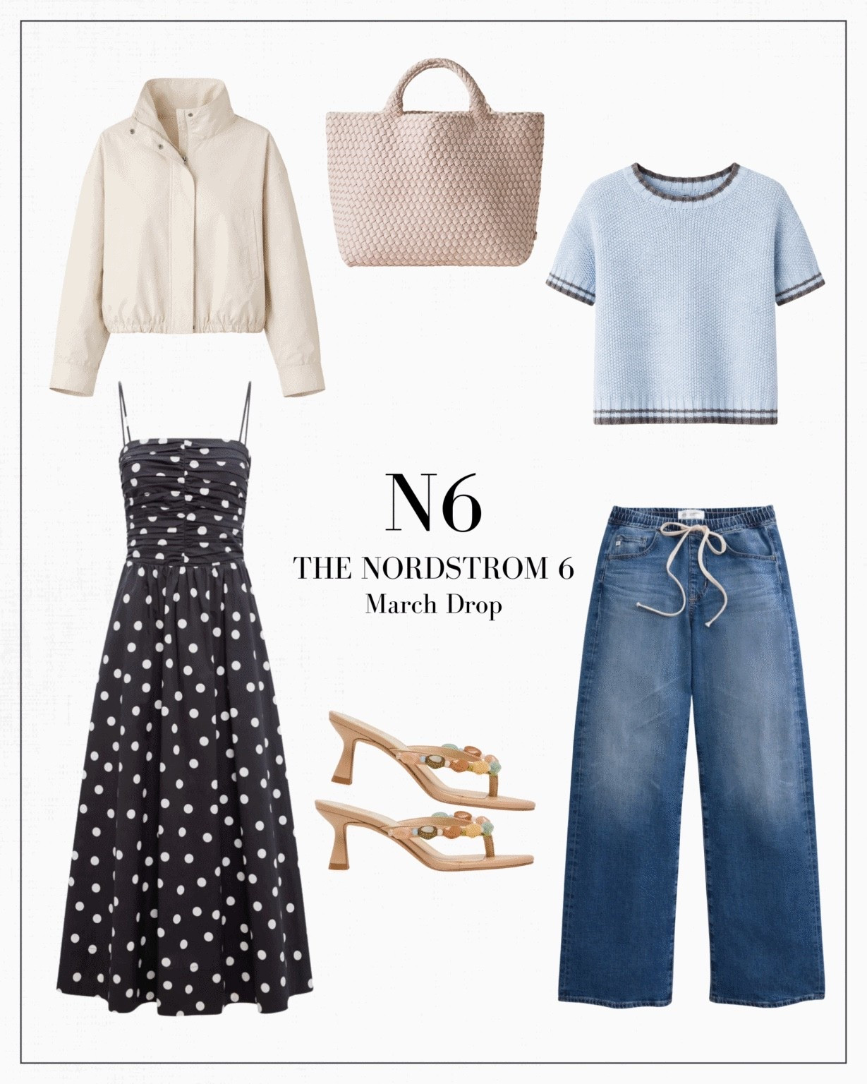 The March Nordstrom Drop! These pieces are all perfect for spring and reasonably priced! I love a stand neck collar and this jacket is a great pick! These sandals remind me of a designer pair I own for a fraction of the price! ✨🤍 

It’s also 10 points week at Nordstrom! You get 10% back on your purchase in the form of a Nordstrom note! It’s a great time to buy!

#LTKootd