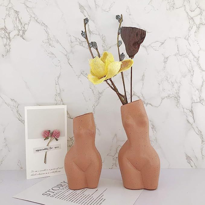 Female Form Body Vase in deep Skin Tone, Bud vase for Shelf décor, Home décor, Office Décor, B... | Amazon (US)