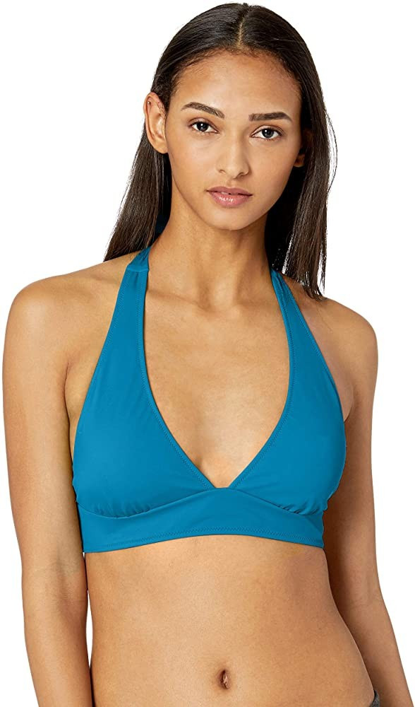 Amazon Essentials Women's Light-Support Tie Halter Bikini Swimsuit Top | Amazon (US)