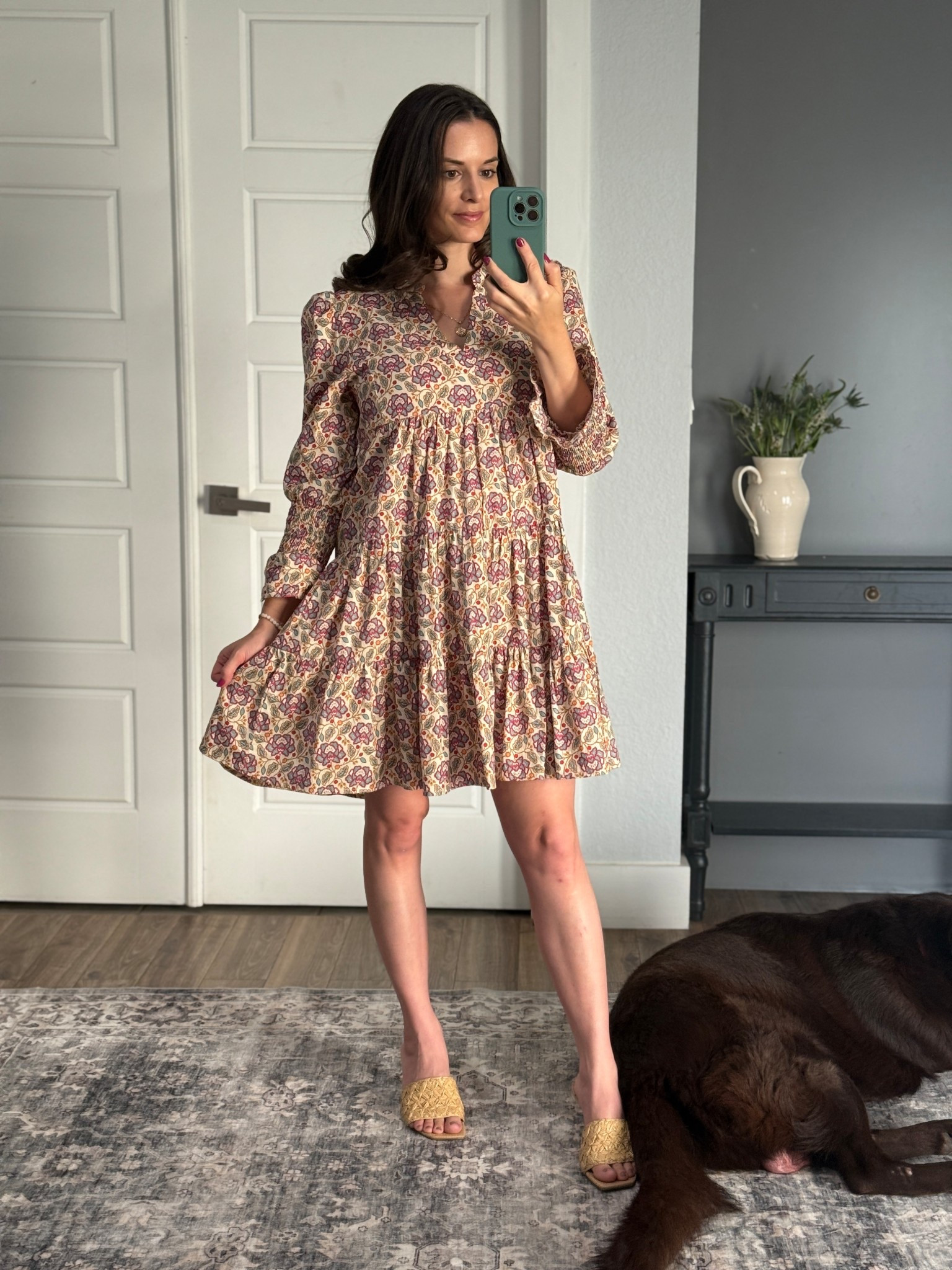 Nursing dress from shop the mint! 
I am wearing a small.
5’3, 130lbs, 2nd trimester, 34DDD 
Sizing chart is spot on. 
Comes in sooo many colors and prints. Check out my other LTK post for video of their nursing/pumping dresses. Nonrestrictive, lightweight with hidden zipper so you can wear way past your nursing/pumping era💕

#LTKFindsUnder100 #LTKBeauty #LTKBump