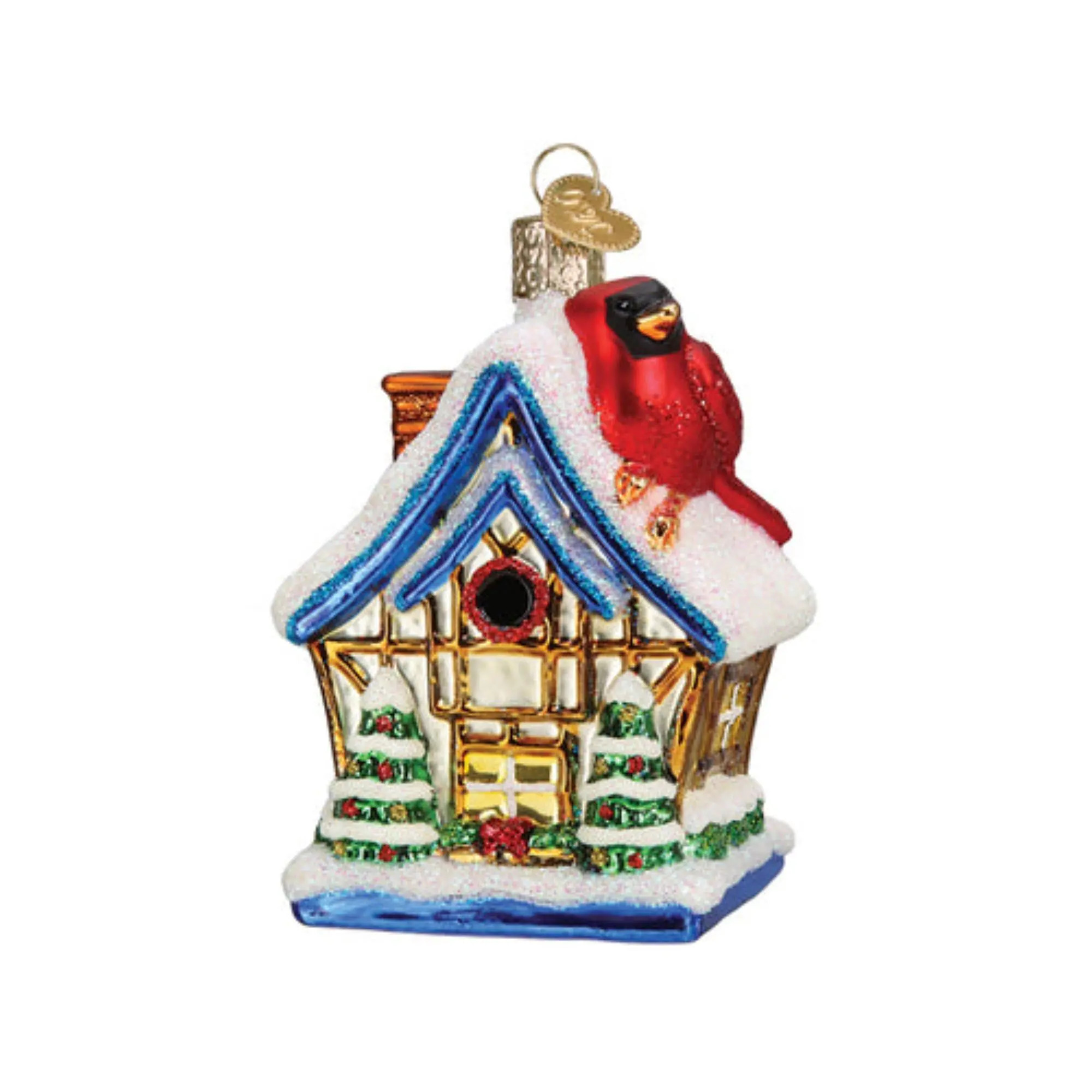 Old World Christmas Blown Glass Ornament for Christmas Tree - Cardinal Birdhouse one_size | 729343161499 | Lowe's