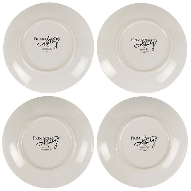 4 Piece Stoneware Easter Plate Set | Antique Farm House