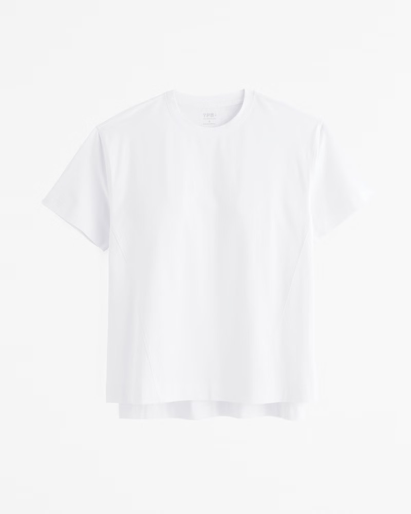 Abercrombie & Fitch Women's YPB Active Cotton-Blend Easy Tee in White - Size S | Abercrombie & Fitch (US)