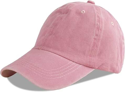 LANGZHEN Unisex Baseball Cap 100% Cotton Fits Men Women Washed Denim Adjustable Dad Hat | Amazon (US)