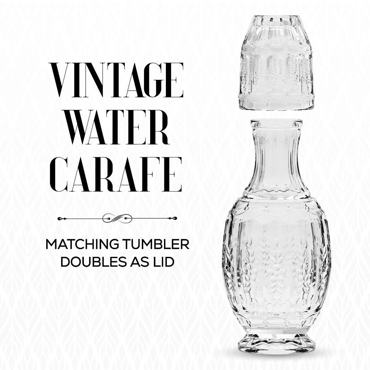 Elle Décor Vintage Night Bedside 33 oz. Water Carafe With Tumbler, 2-Piece Set | Target