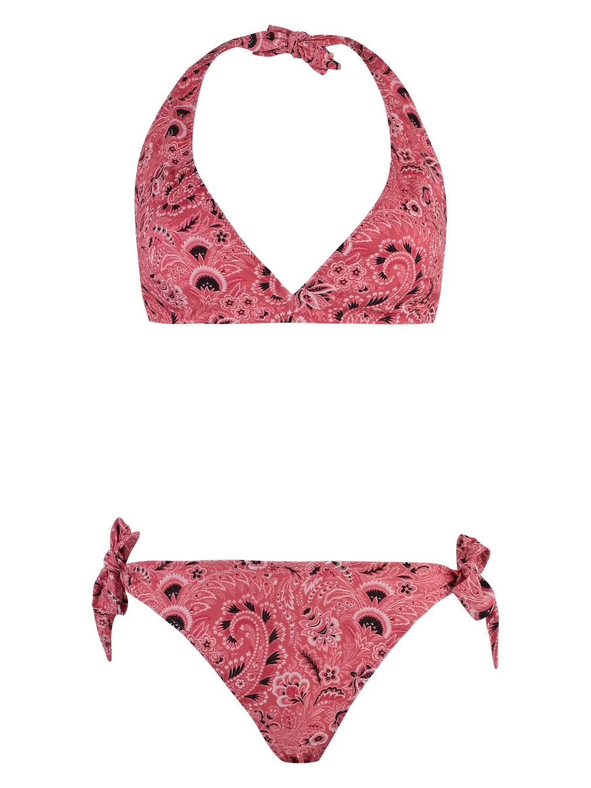 Etro Women's Paisley Printed Bikini in Coral | Size Small | WRPB000799IAS13 Color X0860 | LOZURI