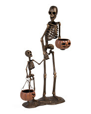 33in Outdoor Safe Cast Iron Skeleton Family Statue | Halloween | Marshalls | Marshalls