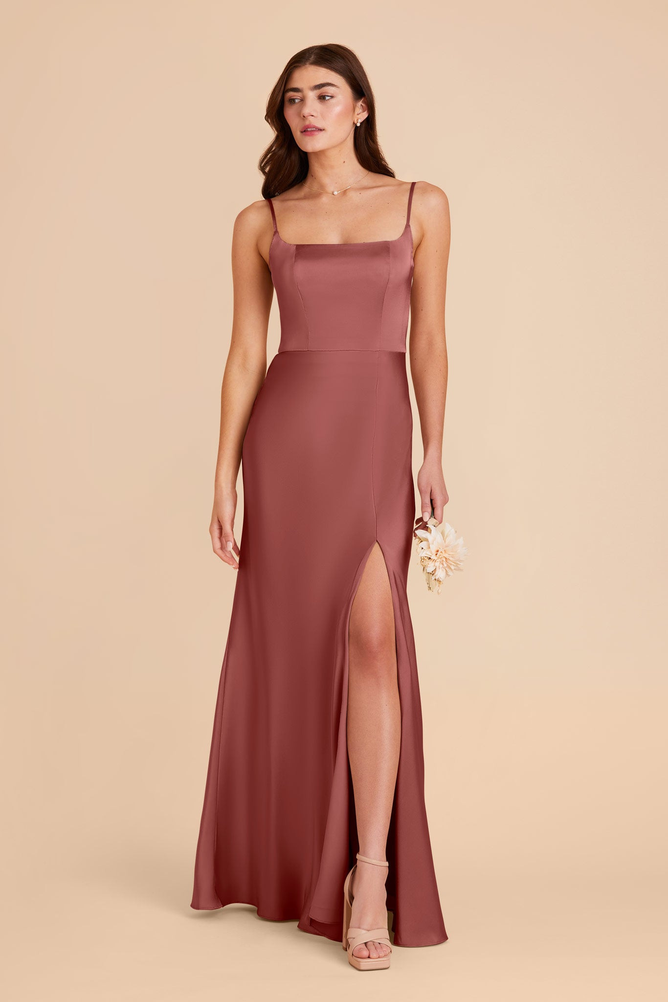 Mai Wild Rose Matte Satin Dress  | Birdy Grey | Birdy Grey