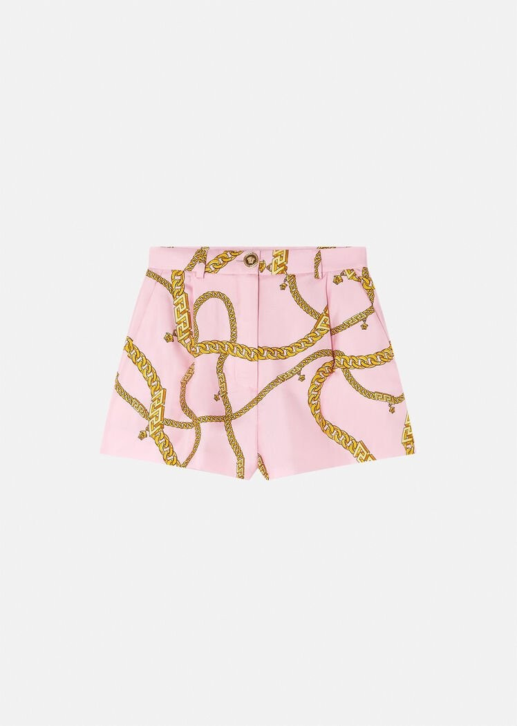Versace Chain Silk Shorts for Women | US Online Store | Versace (US)