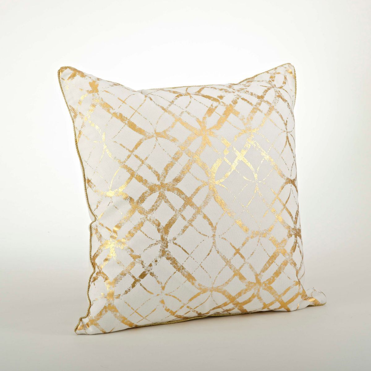 Saro Lifestyle Metallic Foil Print  Decorative Pillow Cover, Gold, 20" | Target