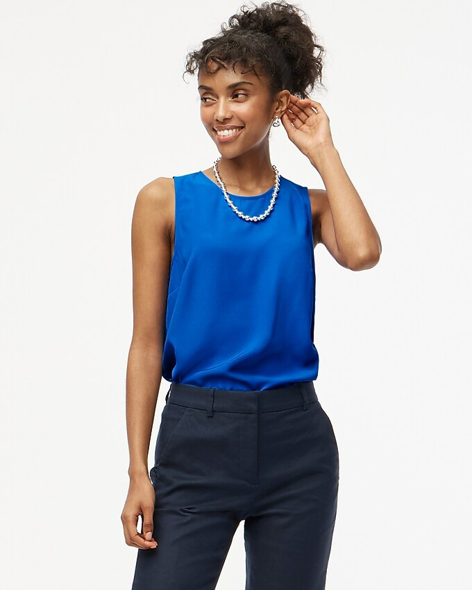Sleeveless button-back shell | J.Crew Factory