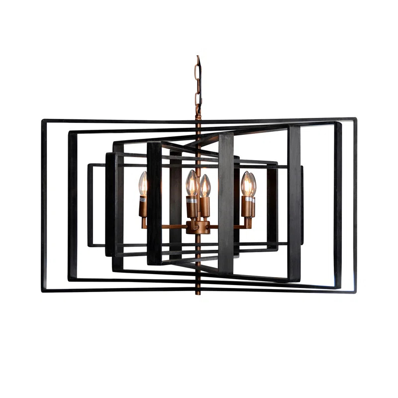 Luther 6-Light Unique / Statement Geometric Chandelier | Wayfair Professional