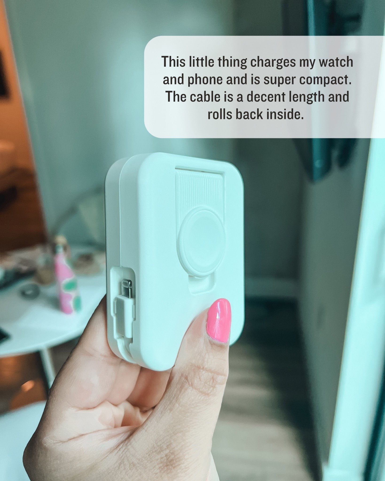Let’s talk about my ride-or-die travel essentials 🧳✨

These four items come with me on every single trip, and I swear they make traveling smoother, easier, and more fun — whether I’m flying solo, with my family, or on a weekend girls’ trip.

1️⃣ Dual charger cube 🔌 — This little gadget charges both my watch and phone at the same time, and it’s super compact. No more digging through tangled cords or carrying a bunch of chargers.
2️⃣ Mini sound machine 💤 — I can’t sleep in complete silence, and this tiny hero fits in the palm of my hand, lasts days on one charge, and helps me sleep anywhere (hotel, Airbnb, even a plane).
3️⃣ Travel fan 🌬️ — If you know, you KNOW. From summer travel to stuffy shuttles, this is a non-negotiable for staying cool and comfortable on the go.
4️⃣ Tripod 📸 — Whether I’m taking family pics or solo content, this lets me capture memories with everyone in the frame. Perfect for photos and videos when there’s no one around to take them.

🎒 Whether you’re traveling with toddlers, teens, or just your carry-on — these are always in my bag. What’s your must-have item for every trip?

#TravelEssentials #MomLifeOnTheGo #TravelWithMe #FamilyTravelTips #XennialMomTravels #PackLikeAPro #SmartTravelTools

#LTKTravel #LTKFamily #LTKFindsUnder50