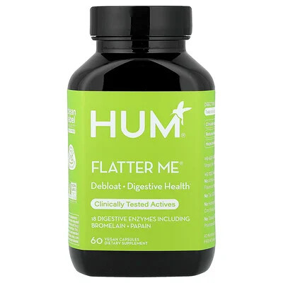 HUM Nutrition, Flatter Me®, 60 Vegan Capsules | iHerb