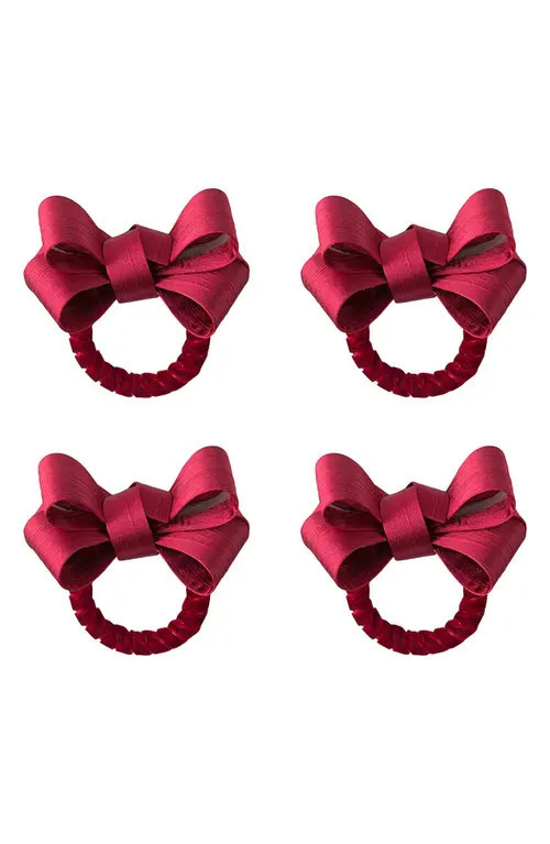 Juliska Tuxedo Set of 4 Napkin Rings in Ruby at Nordstrom | Nordstrom