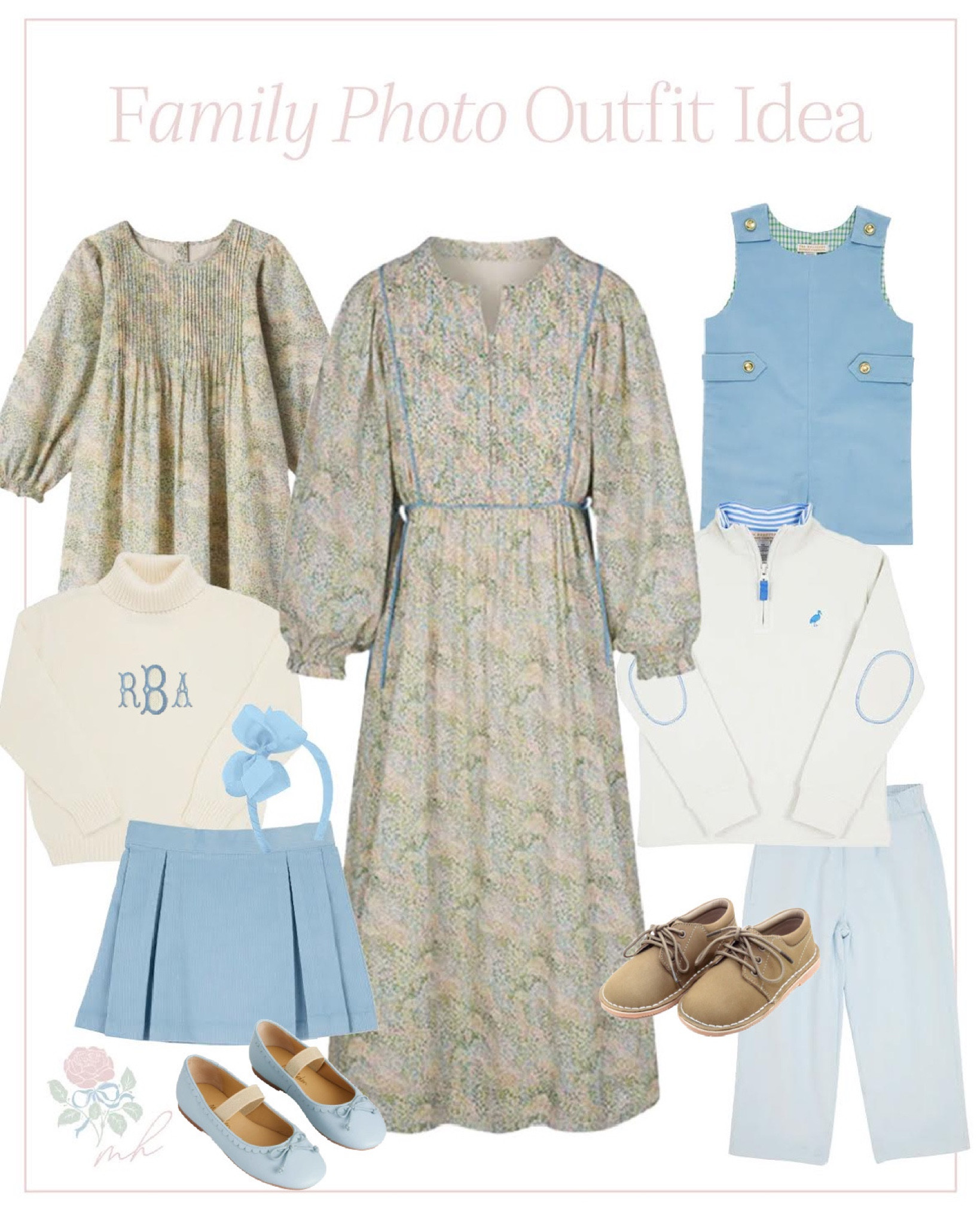 Family photo outfit idea soft blues and florals

#LTKSeasonal #LTKHoliday #LTKfamily