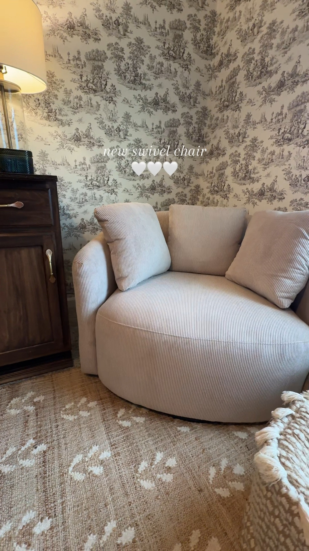 Finally got this Beautiful by Drew Barrymore swivel chair in tan for my home office!

#LTKHome