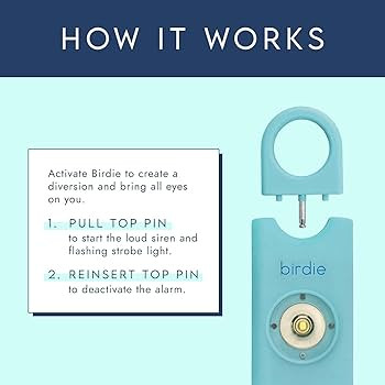 She’s Birdie–The Original Personal Safety Alarm for Women by Women–Loud Siren, Strobe Light... | Amazon (US)