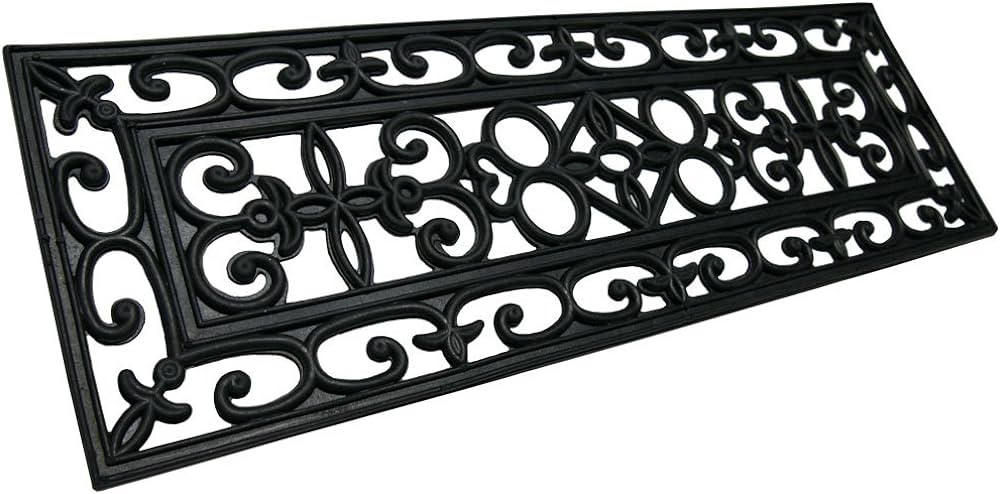 Rubber-Cal 6-Piece Regal Stair Treads Rubber Step Mats, 9.75 by 29.75-Inch, Black | Amazon (US)