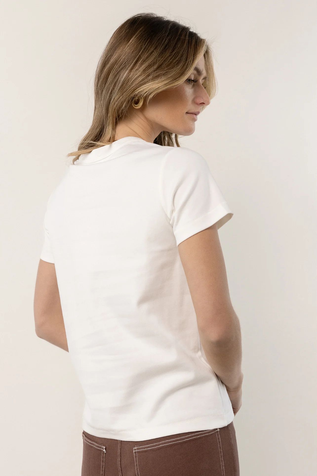 Mckenna Tee Shirt in White - böhme | Bohme