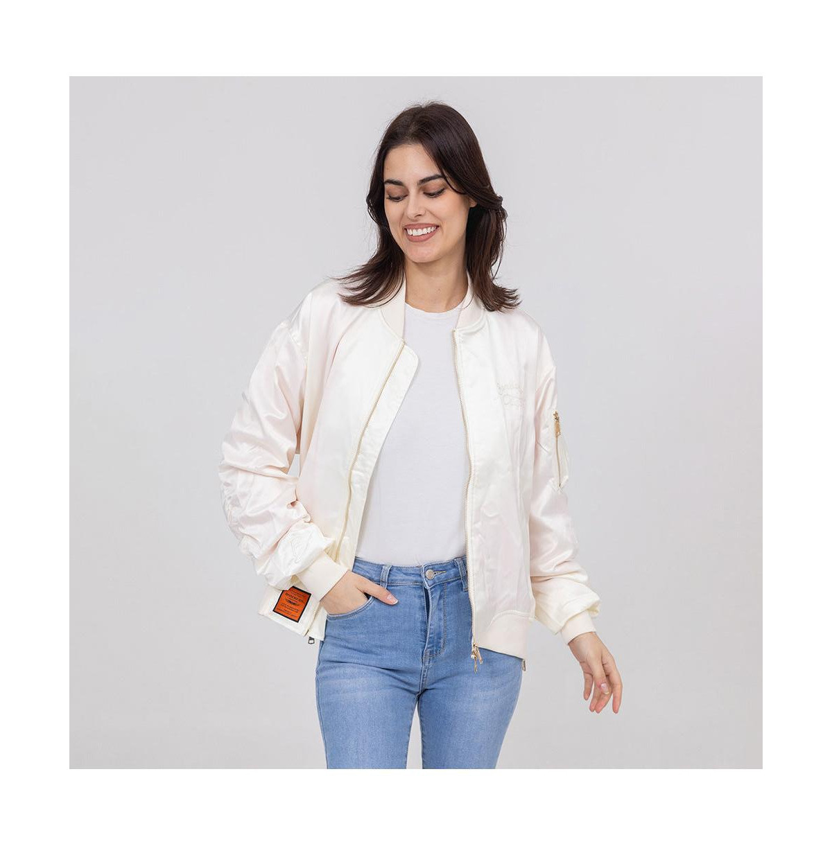 Bombers Original Women's Ballerina Jacket - Creme - Creme | Macy's