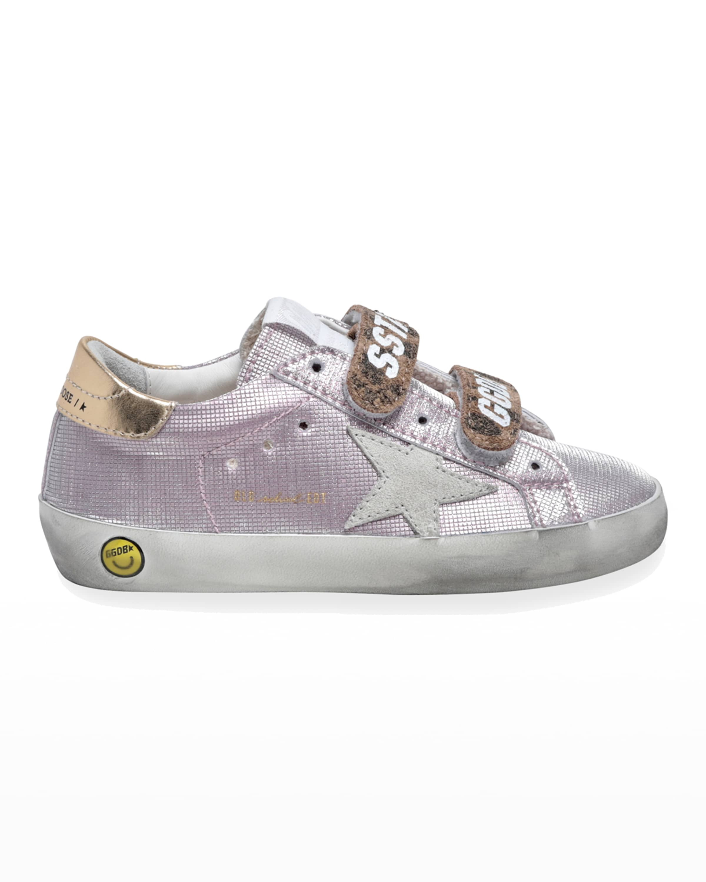 Golden Goose Girl's Old School Metallic Checkered Low-Top Sneakers, Baby/Toddlers and Matching It... | Neiman Marcus