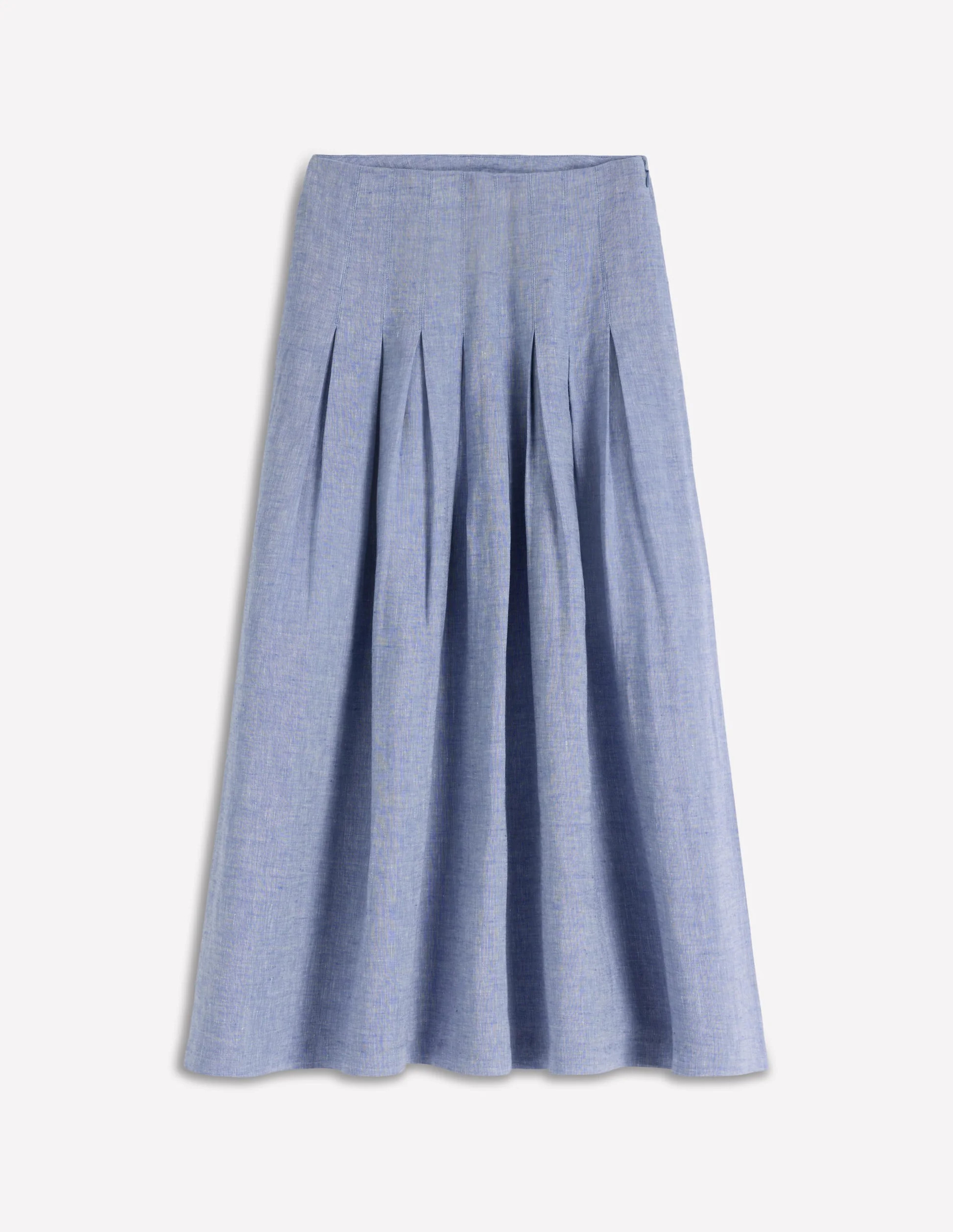 Valentina linen Skirt-Blue Chambray | Boden UK
