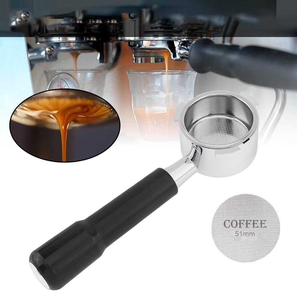 54mm Bottomless Portafilter for Breville, Espresso Portafilter 3 Ears with 53mm Coffee Puck Scree... | Amazon (US)