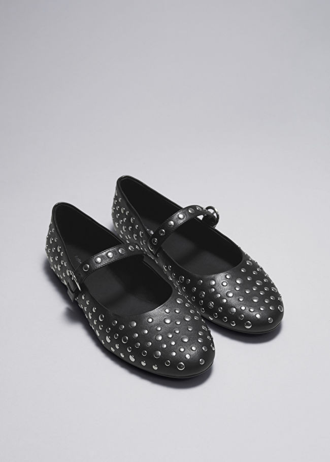 Studded Leather Ballet Flats | & Other Stories UK