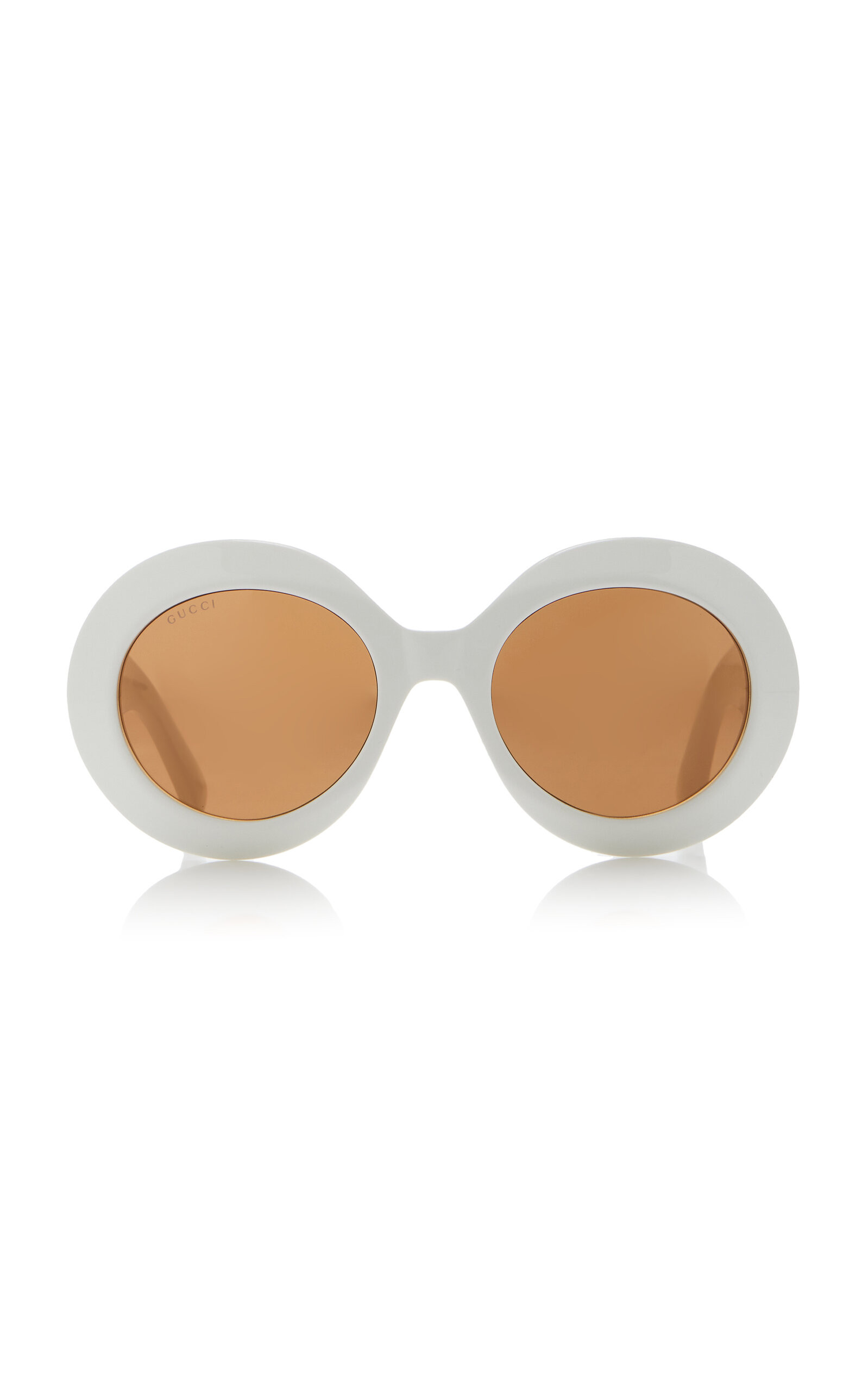 Gucci - Oversized Round-Frame Acetate Sunglasses - White - OS - Moda Operandi | Moda Operandi (Global)