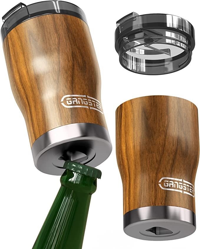 Stainless Steel Insulated Tumbler 12 oz – Triple Wall with Beer Opener – Travel Cup Cocktail ... | Amazon (US)