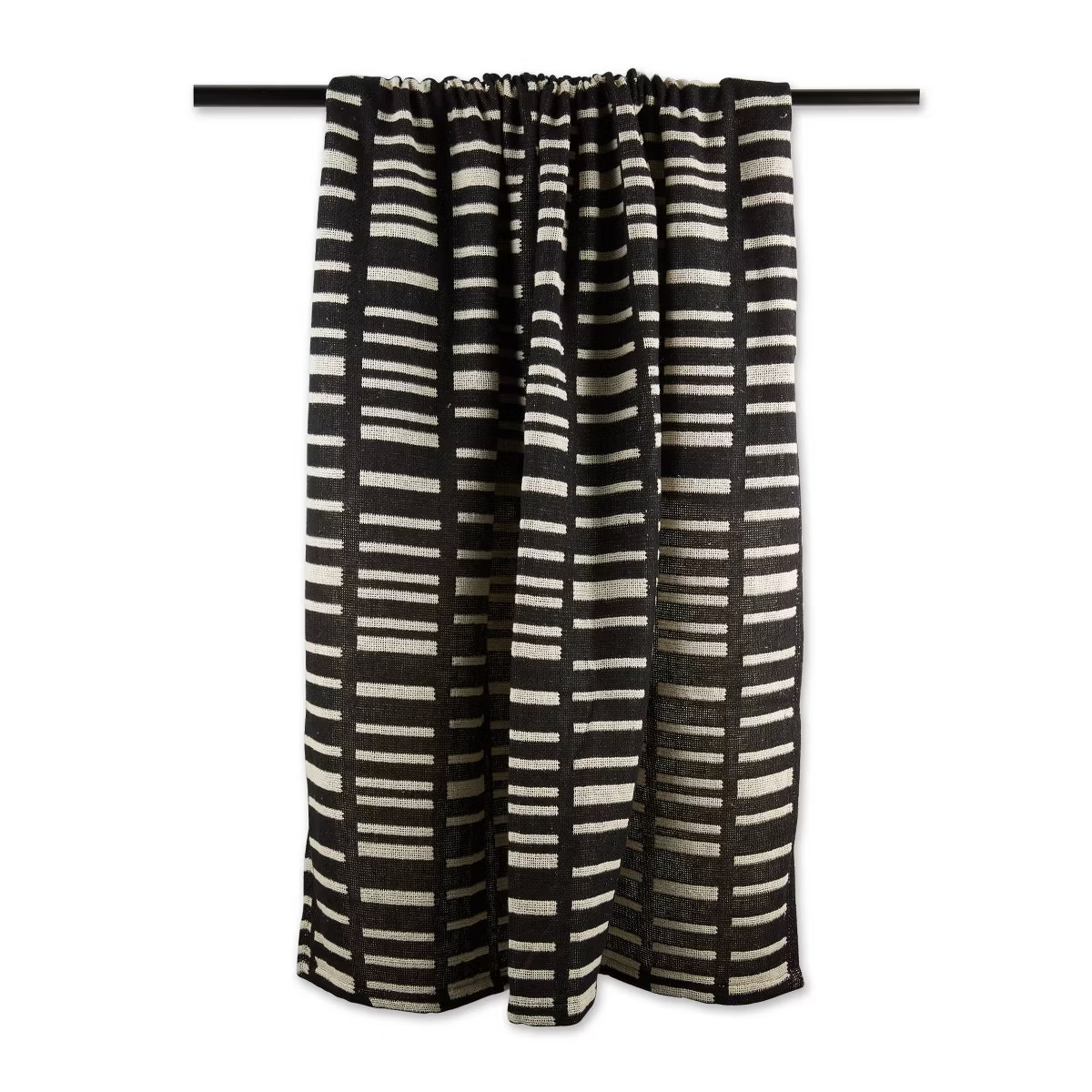 50"x60" Jacquard Urban Throw Blanket Black - Design Imports: Cotton, Hypoallergenic, Woven, Machi... | Target