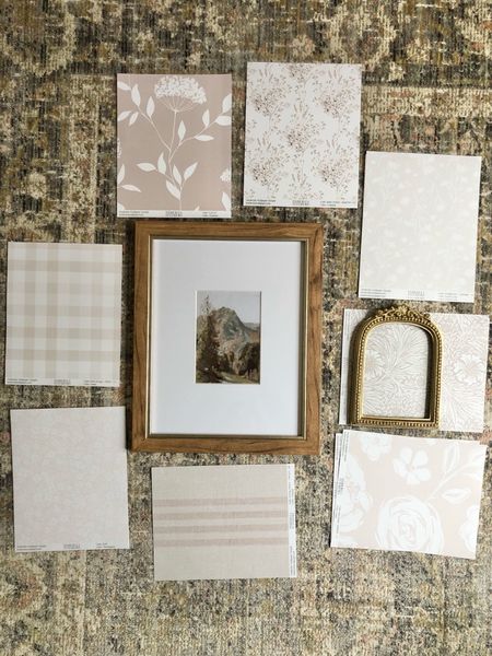Beautiful neutral English country wallpaper options 