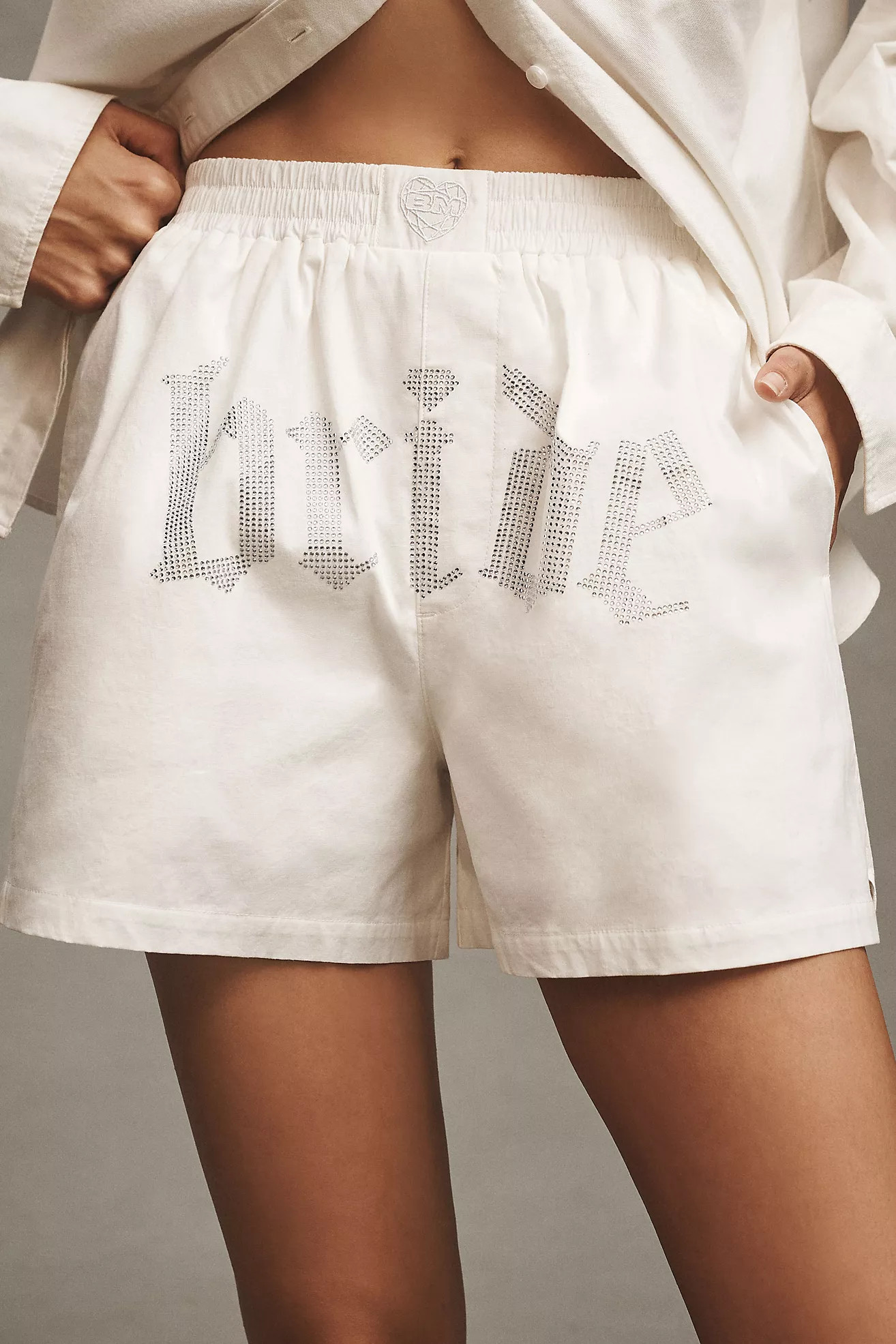 BRIDEMERCH Bride Rhinestone Boxer Shorts | Anthropologie (US)