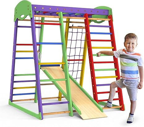 Indoor Playground Toddler Climber Slide – Kids Jungle Gym Playset – Activity Toddler Climber ... | Amazon (US)